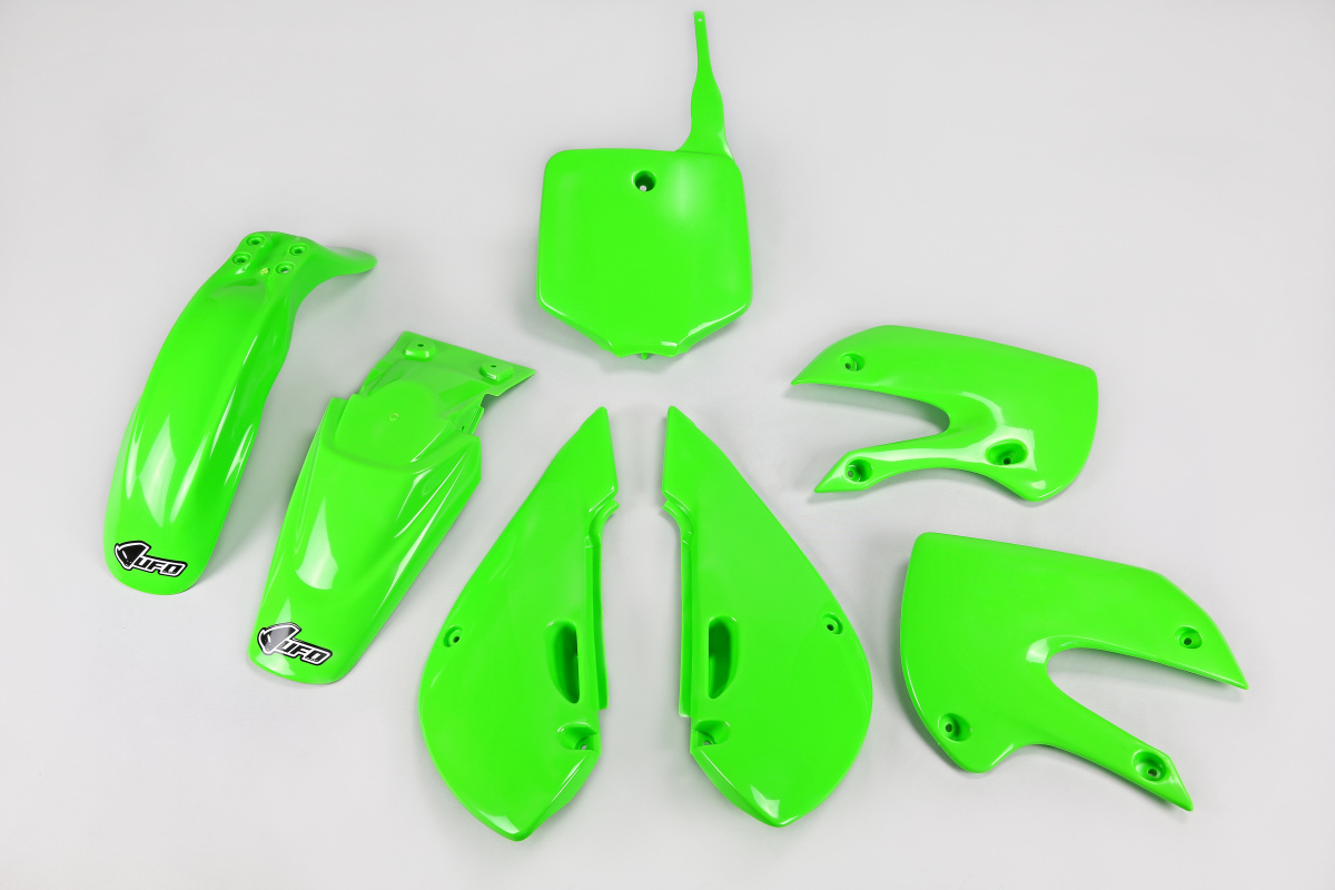 Plastic Kit green for Kawasaki KLX 110 (2001-09) - REPLICA PLASTICS - KA37002-026 - Ufo Plast