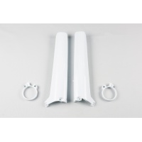 Fork Slider Protectors white for Suzuki RM 125 (1992-95) - RM 250 (1992-95) - REPLICA PLASTICS - SU02943-041 - Ufo Plast