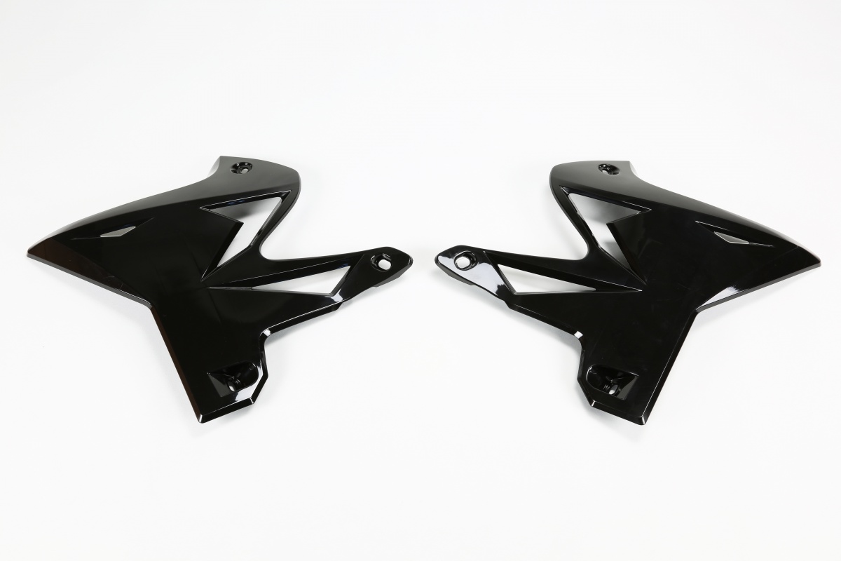 Radiator Covers black for Yamaha YZ 125 (2002-14) - YZ 250 (2002-14) - REPLICA PLASTICS - YA04834-001 - Ufo Plast