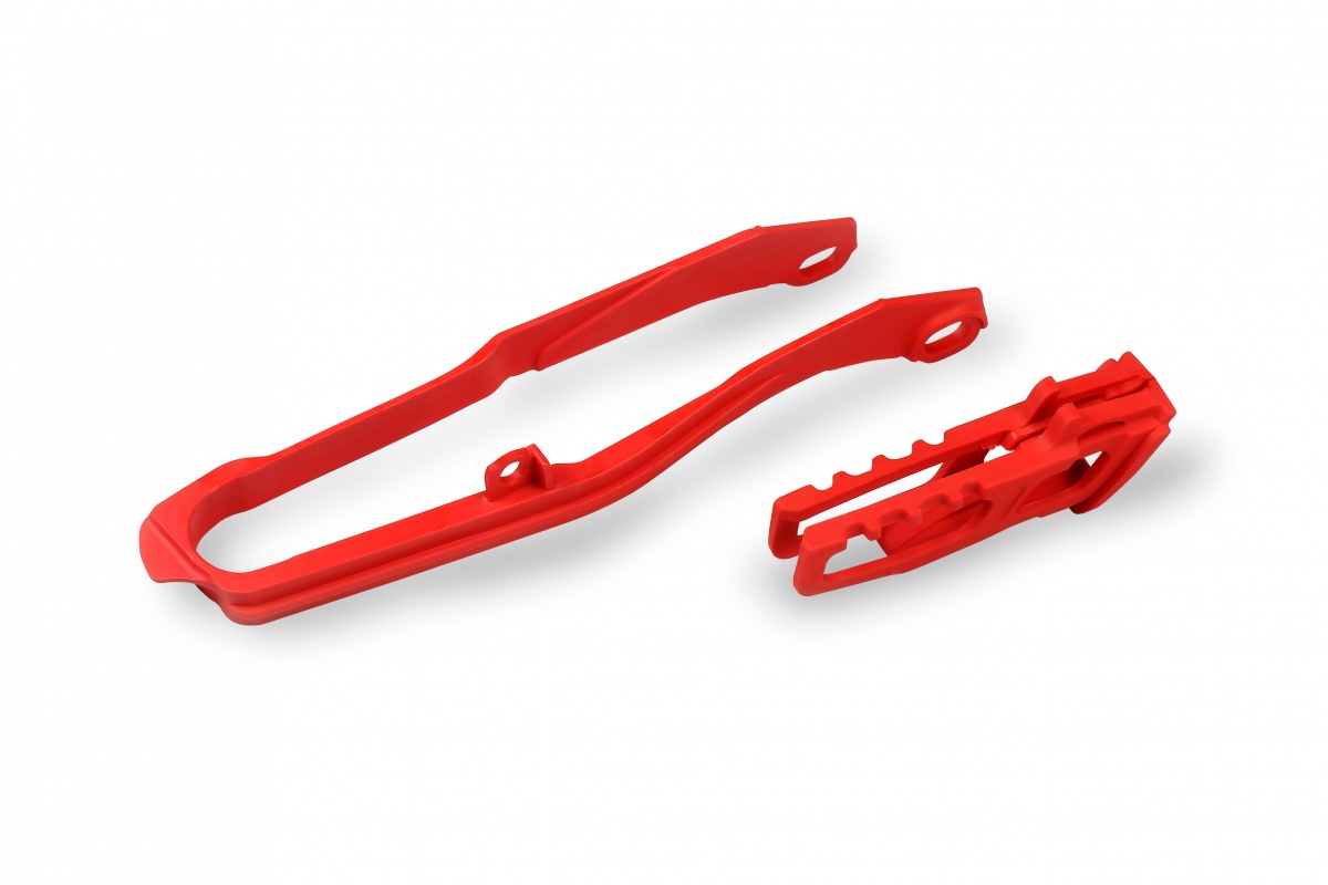 Chain guide+swingarm chain slider - red 070 - Honda - REPLICA PLASTICS - HO04697-070 - Ufo Plast