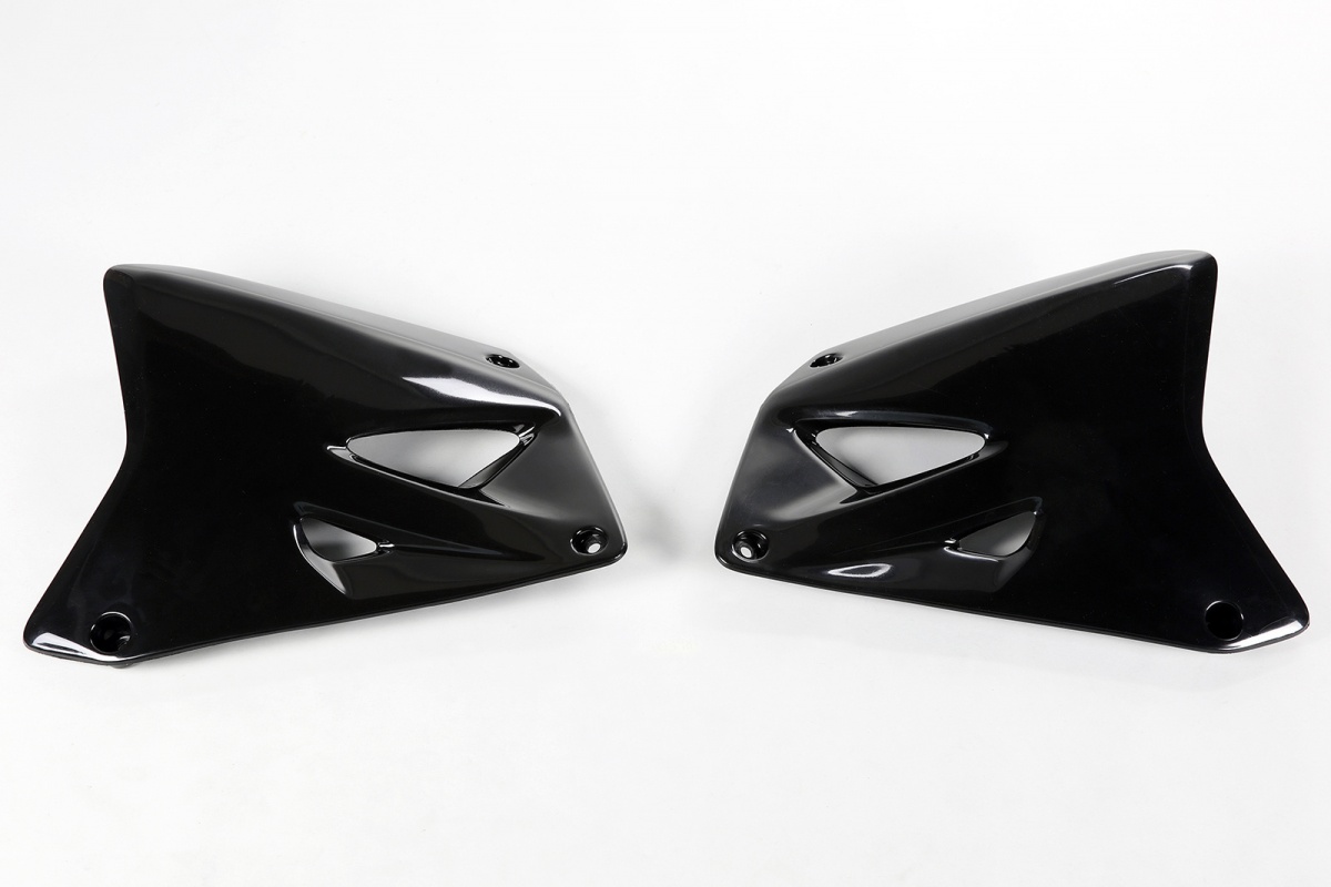 Radiator Covers black for Suzuki RM 125 (2001-25) - RM 250 (2001-25) - REPLICA PLASTICS - SU03987-001 - Ufo Plast