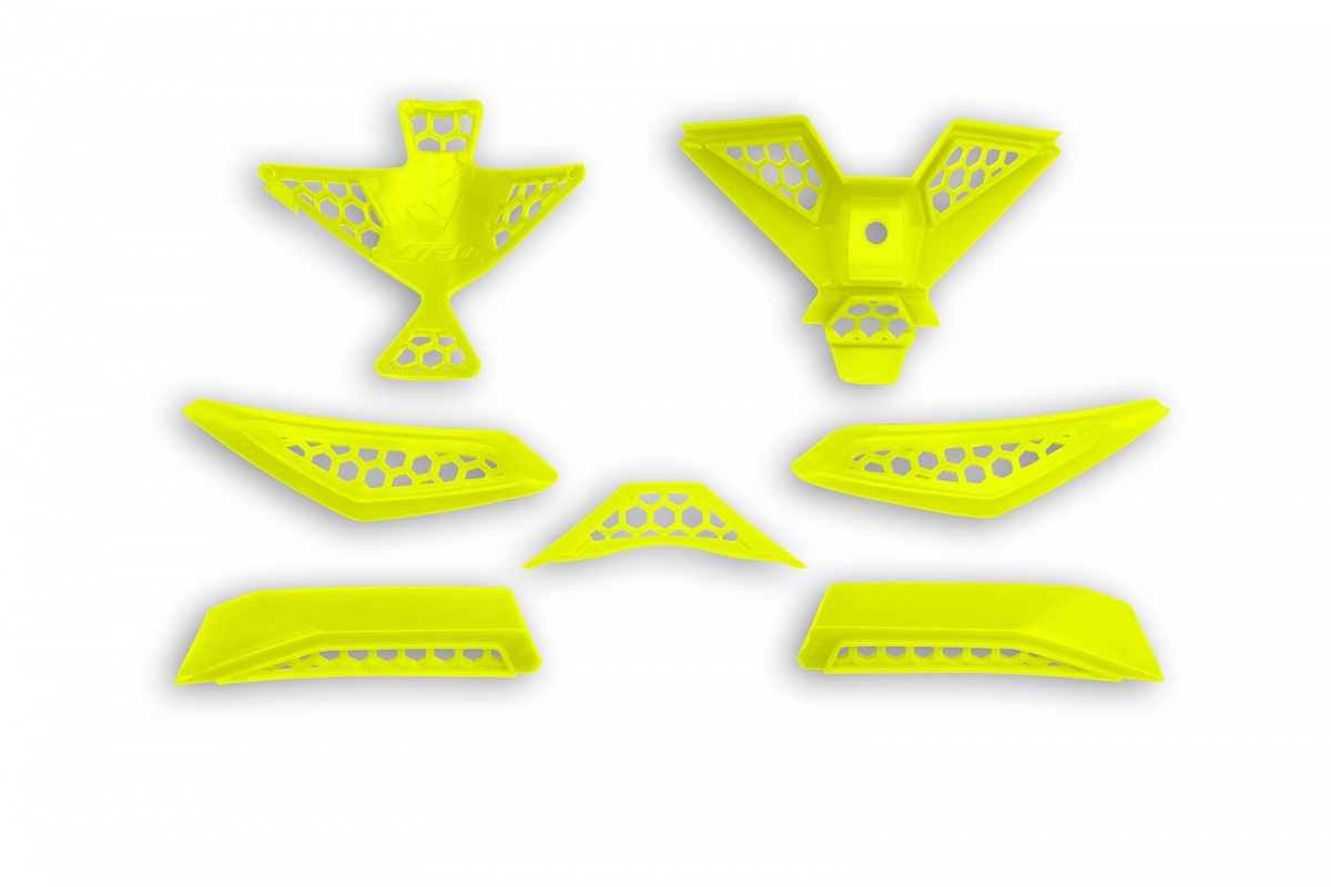 Side extractors for motocross Diamond helmet neon yellow - Helmet spare parts - HR059-DFLU - Ufo Plast