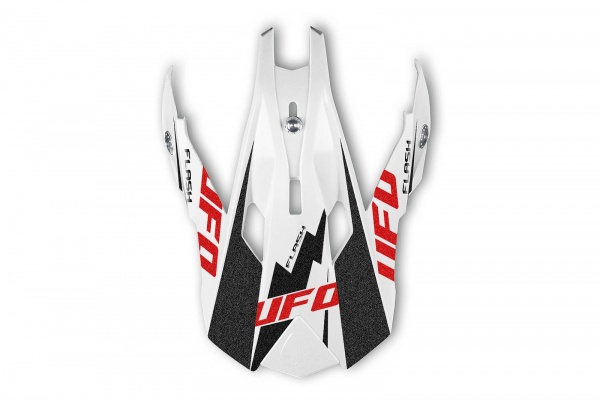 Visor for motocross Interceptor II Flash helmet white, black and red - Helmet spare parts - HR050 - UFO Plast