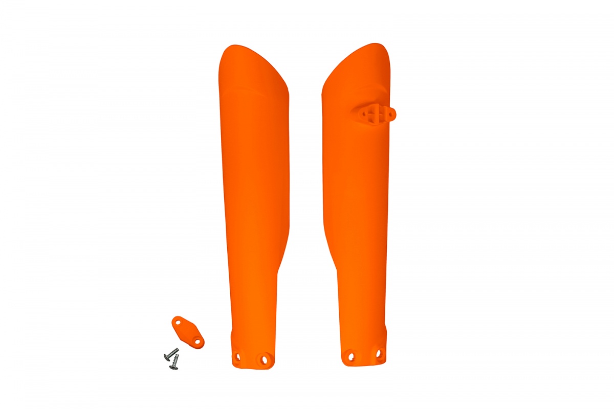 Fork Slider Protectors neon orange for Ktm SX 250/XC 250 - SX 125/XC 125 - EXC 125/XC W125 - SX 150 - EXC 150/XC W150 / XC W....