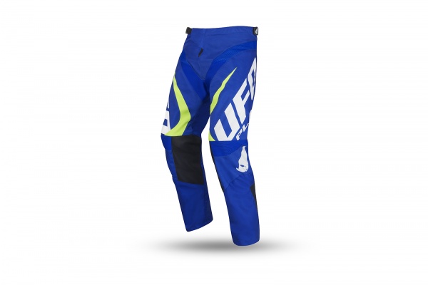Motocross Another Race pants blue and neon yellow for kids - CLOTHING - PI04484-C - UFO Plast