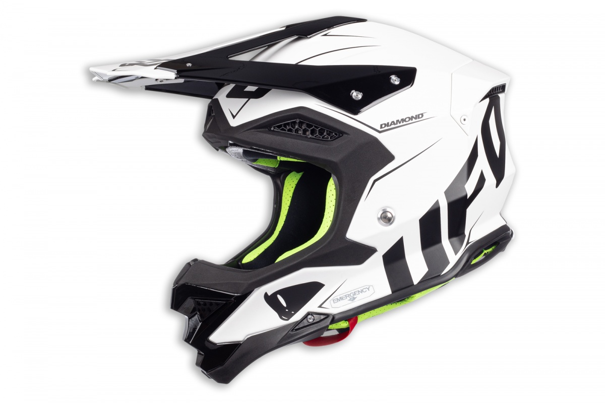 Motocross helmet Diamond limited edition black and white - ADULT - HE051 - Ufo Plast