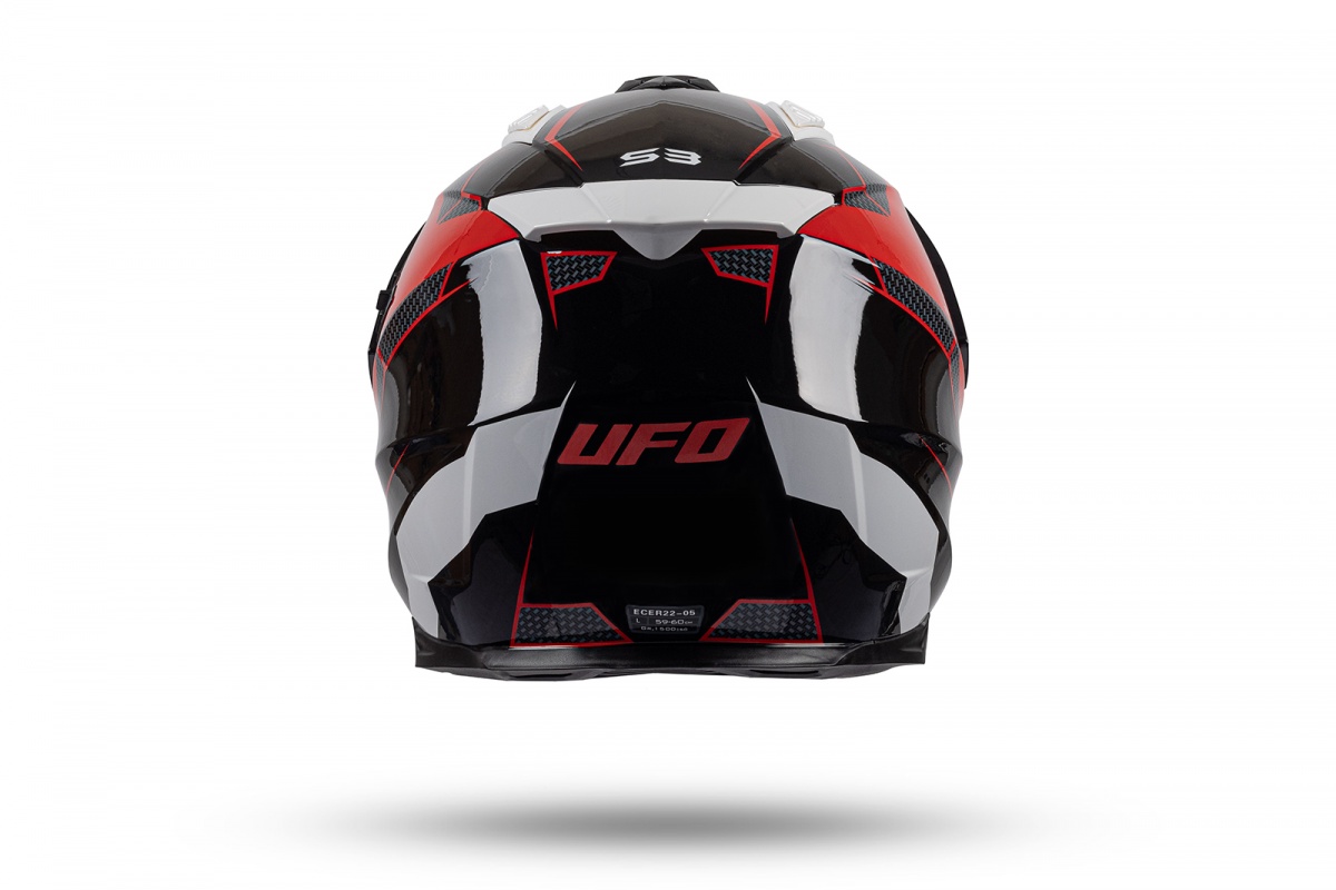 Motocross enduro helmet Aries black and red - PROTECTION - HE163 - UFO Plast