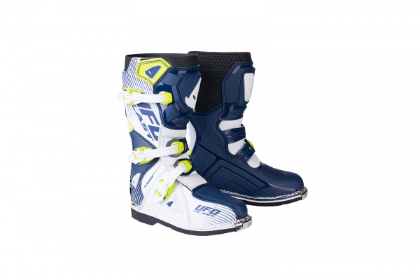 Motocross Typhoon boots for kids blue and white - CLOTHING - BO008-CW - UFO Plast