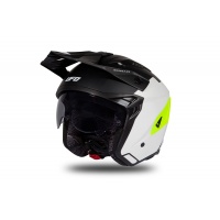 Jet helmet Sheratan white, black and neon yellow matt - Helmets - HE186 - Ufo Plast