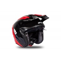 Jet helmet Sheratan black and red glossy - Helmets - HE189 - UFO Plast