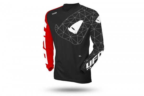Motocross Tecno jersey black and red - Home - MG04522-K - UFO Plast