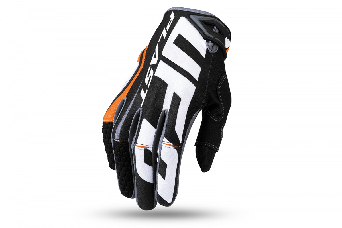 Motocross gloves Blaze black and orange - Gloves - GU04534-EF - UFO Plast