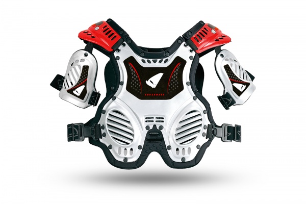 Motocross Baby Boy Shockwave chest protector for kids white - Chest protectors - BP03051-W - UFO Plast
