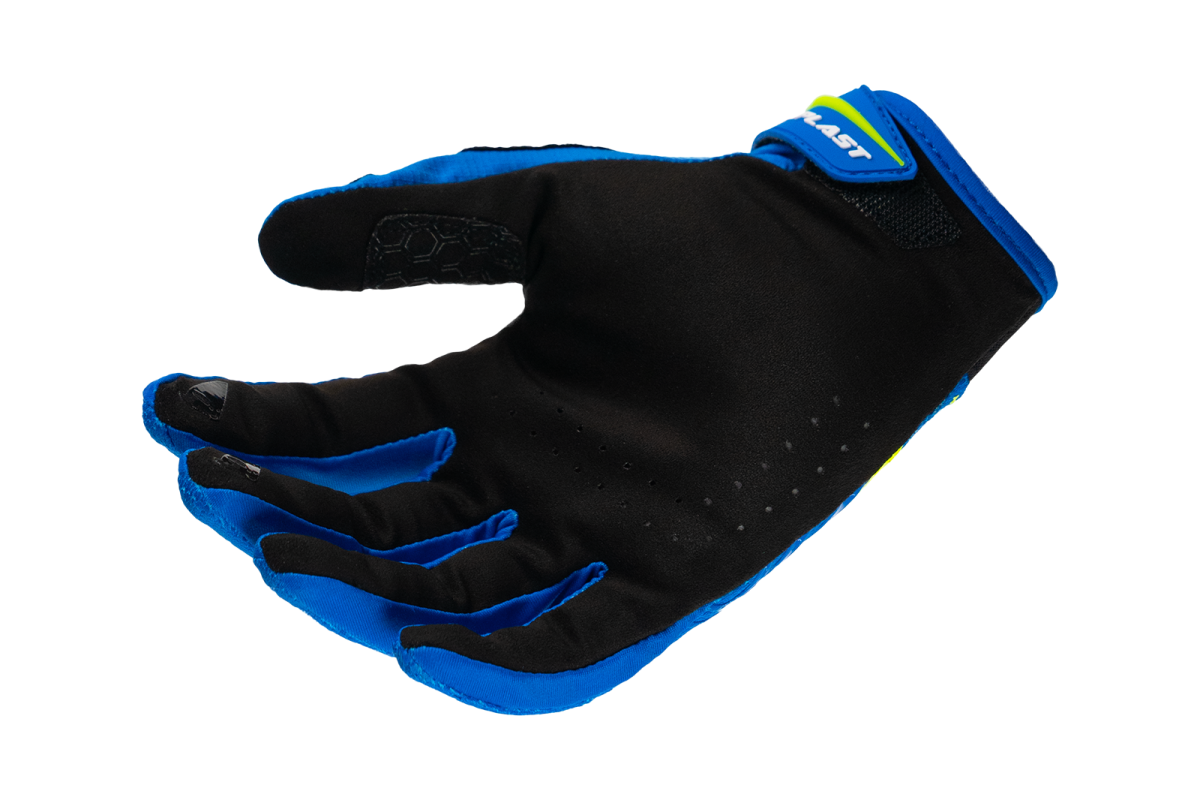 Motocross Hayes gloves blue and neon yellow - Gloves - GL13001-CD - Ufo Plast