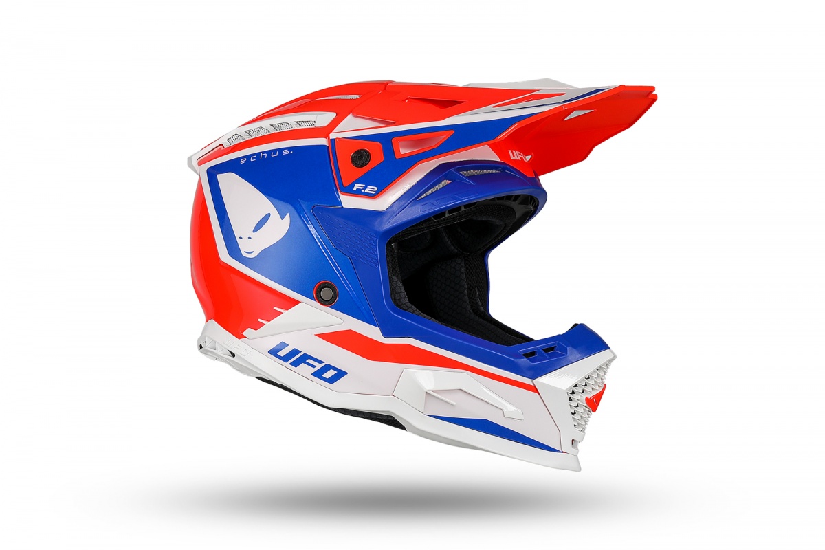 Motocross Echus helmet red blue and white - Helmets - HE13100-BC - Ufo Plast